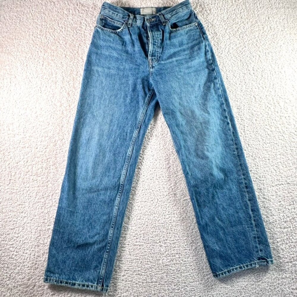 Everlane Rigid Way High Jean Organic Cotton Straight Size 26 Blue Comfy Casual